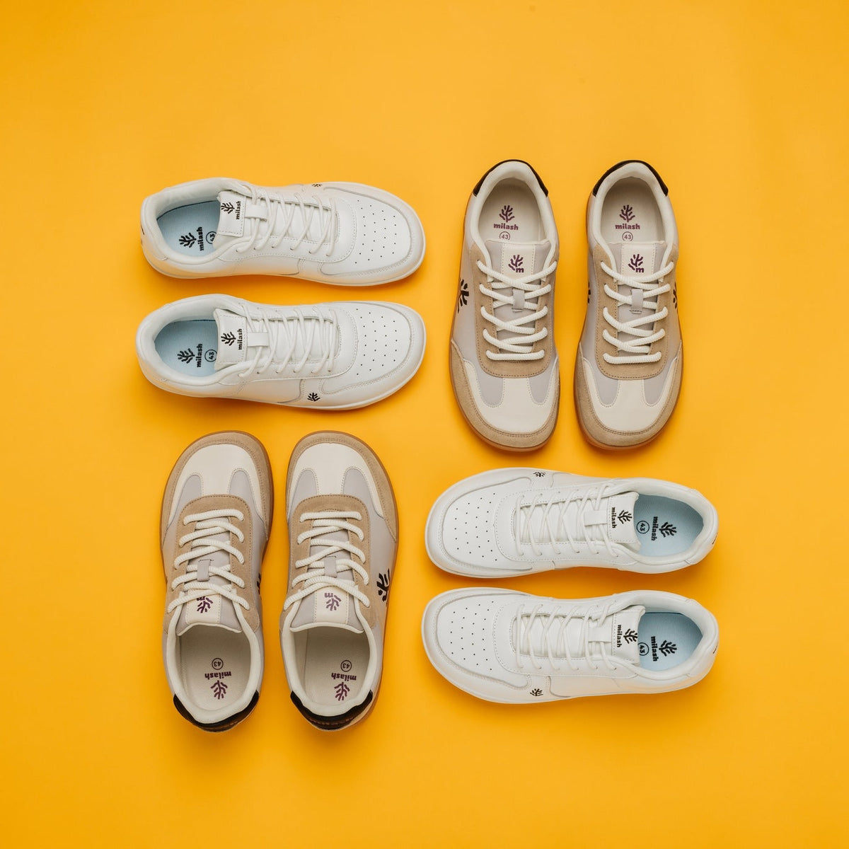 Milash unisex barefoot tenisky - pastelové