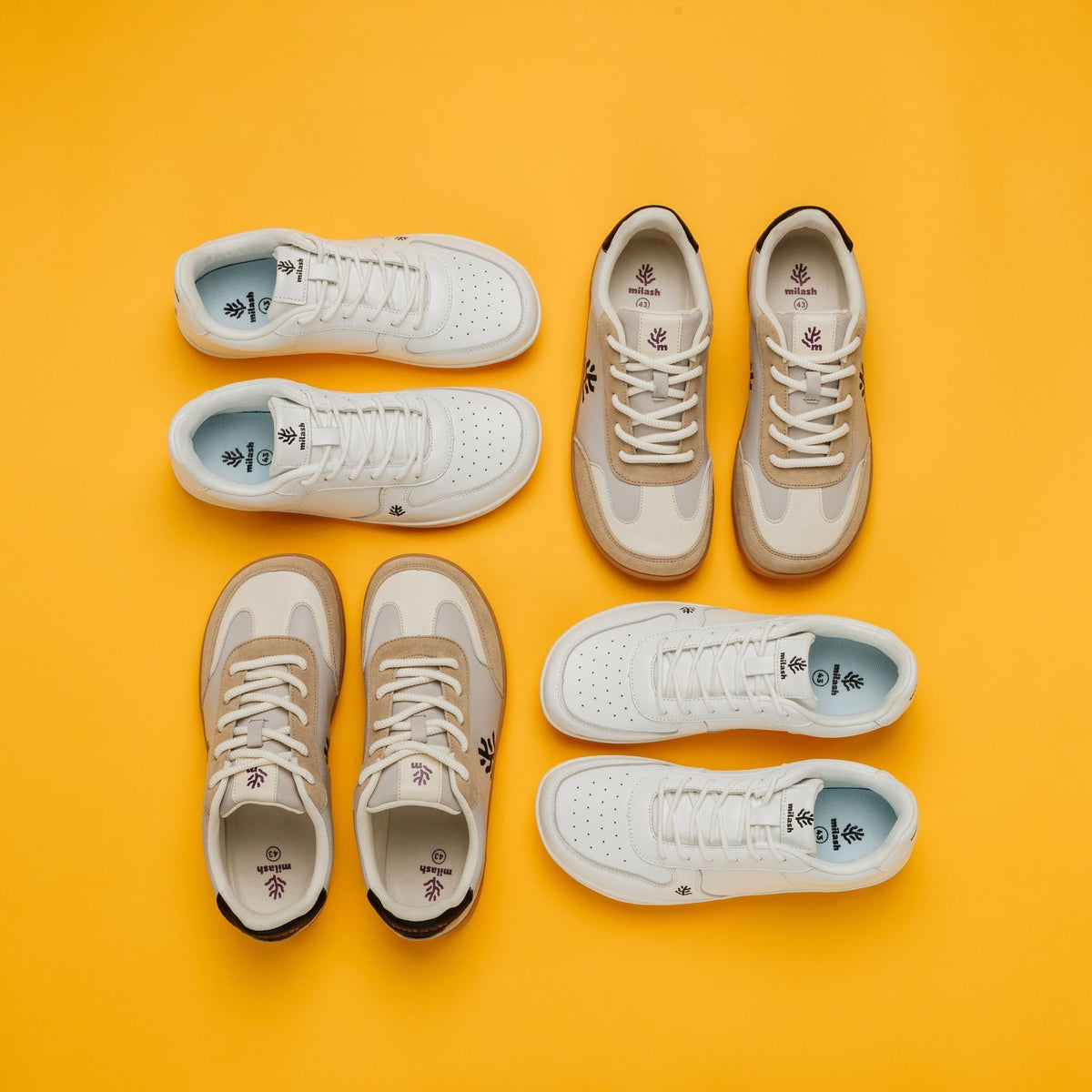 Milash unisex barefoot sneakers - White 